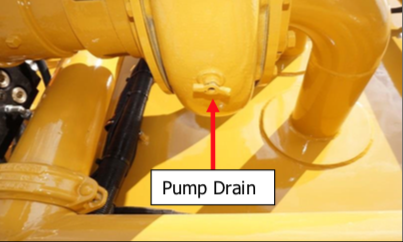 A water pump drain